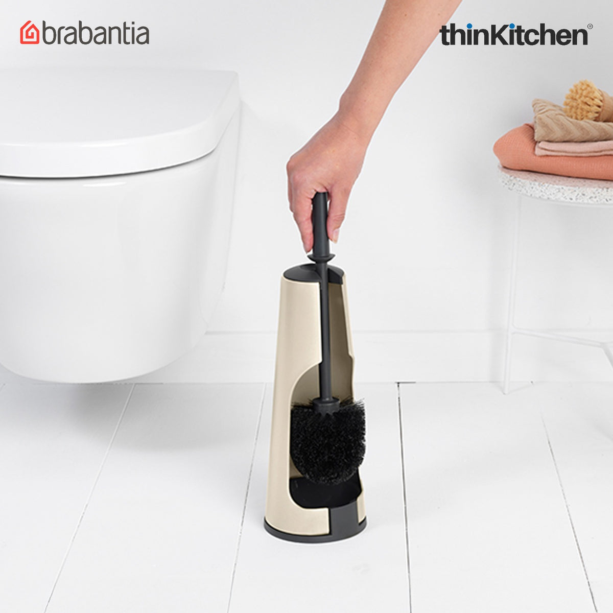 Brabantia Renew Toilet Brush And Holder - Soft Beige