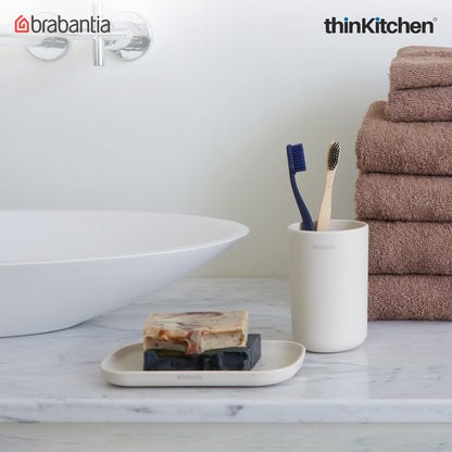 Brabantia Renew Toothbrush Holder, With Insert - Soft Beige