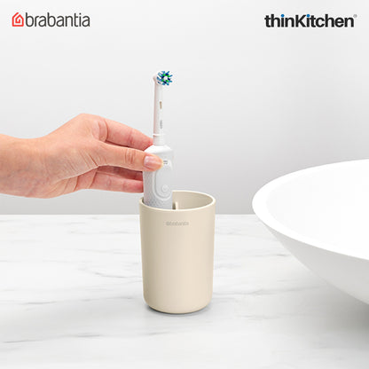 Brabantia Renew Toothbrush Holder, With Insert - Soft Beige