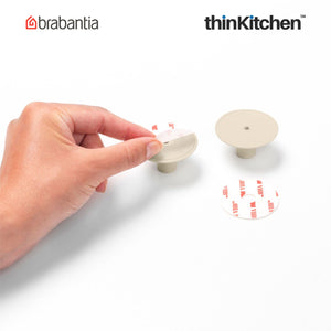 Brabantia Renew Towel Hooks, Set of 2, Soft Beige