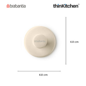 Brabantia Renew Towel Hooks, Set of 2, Soft Beige