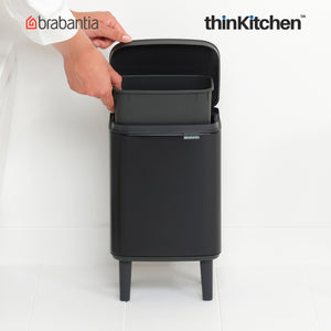Brabantia BO Waste Bin HI, 4 litre, Matt Black