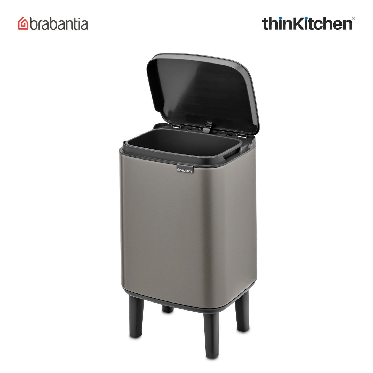 Brabantia Bo Waste Bin Hi 4 Litre Platinum