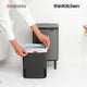 Brabantia BO Waste Bin HI, 7 litre, Platinum
