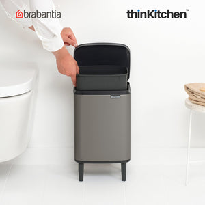 Brabantia BO Waste Bin HI, 7 litre, Platinum