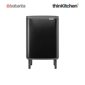 Brabantia BO Waste Bin HI, 12 litre, Matt Black