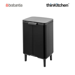 Brabantia BO Waste Bin HI, 12 litre, Matt Black