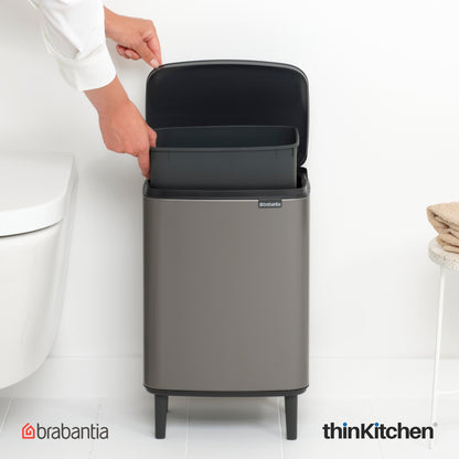 Brabantia Bo Waste Bin Hi 12 Litre Platinum 1