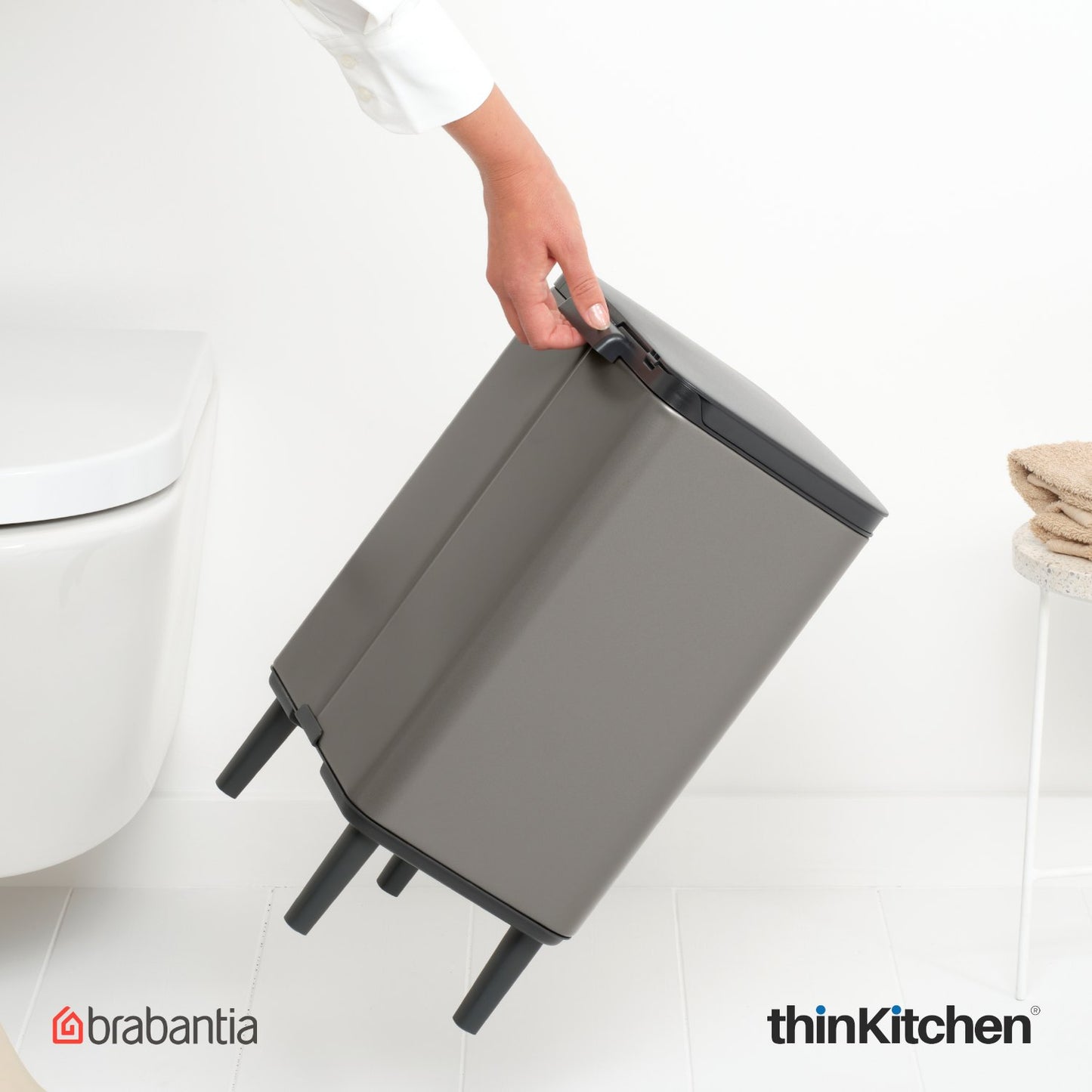 Brabantia Bo Waste Bin Hi 12 Litre Platinum 1