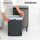 Brabantia BO Waste Bin HI, 12 litre, Platinum