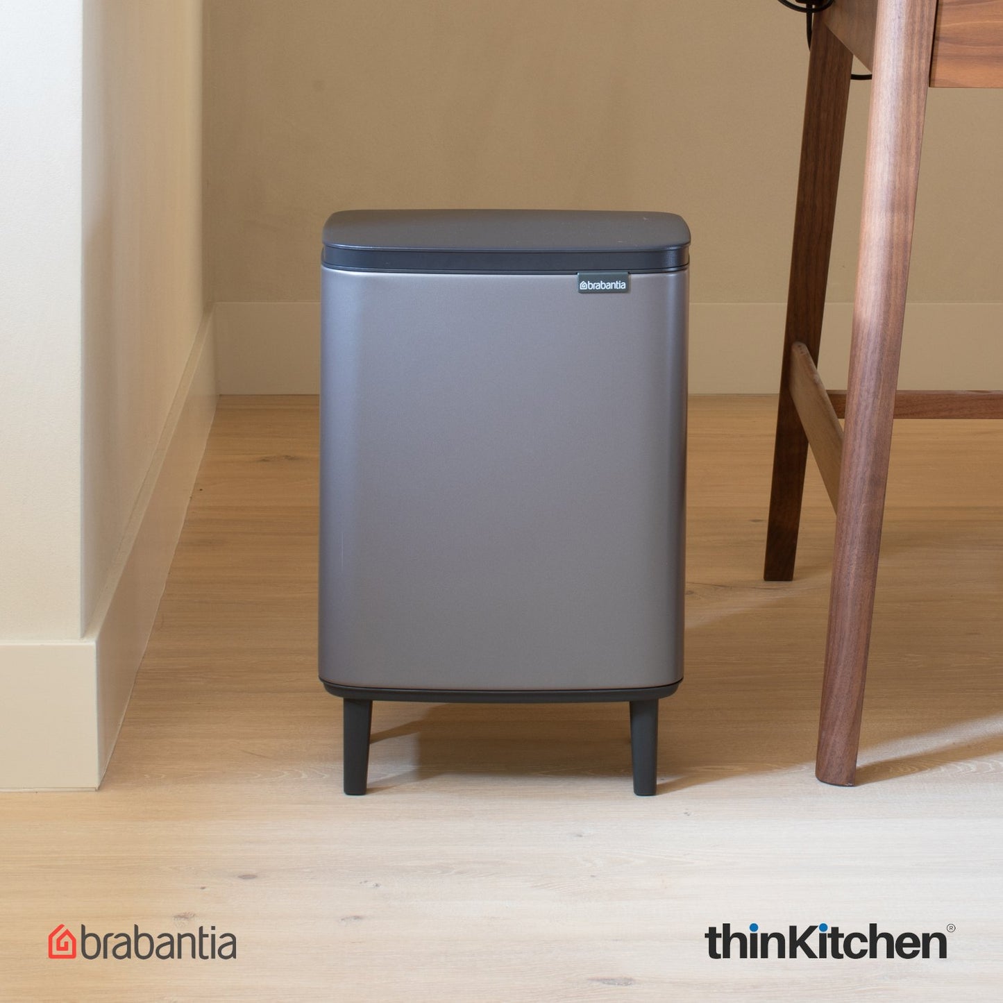 Brabantia Bo Waste Bin Hi 12 Litre Platinum 1