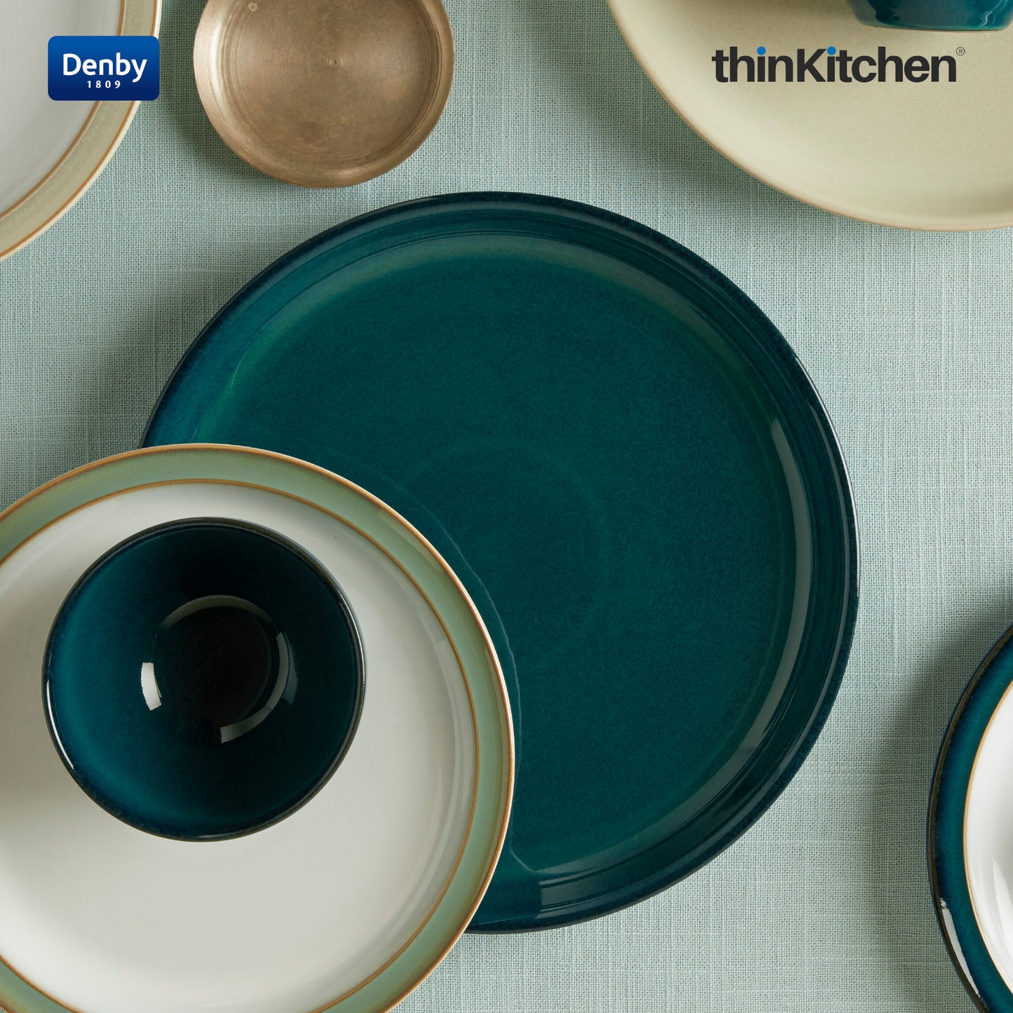 Denby Greenwich Coupe Dinner Plate, 26cm