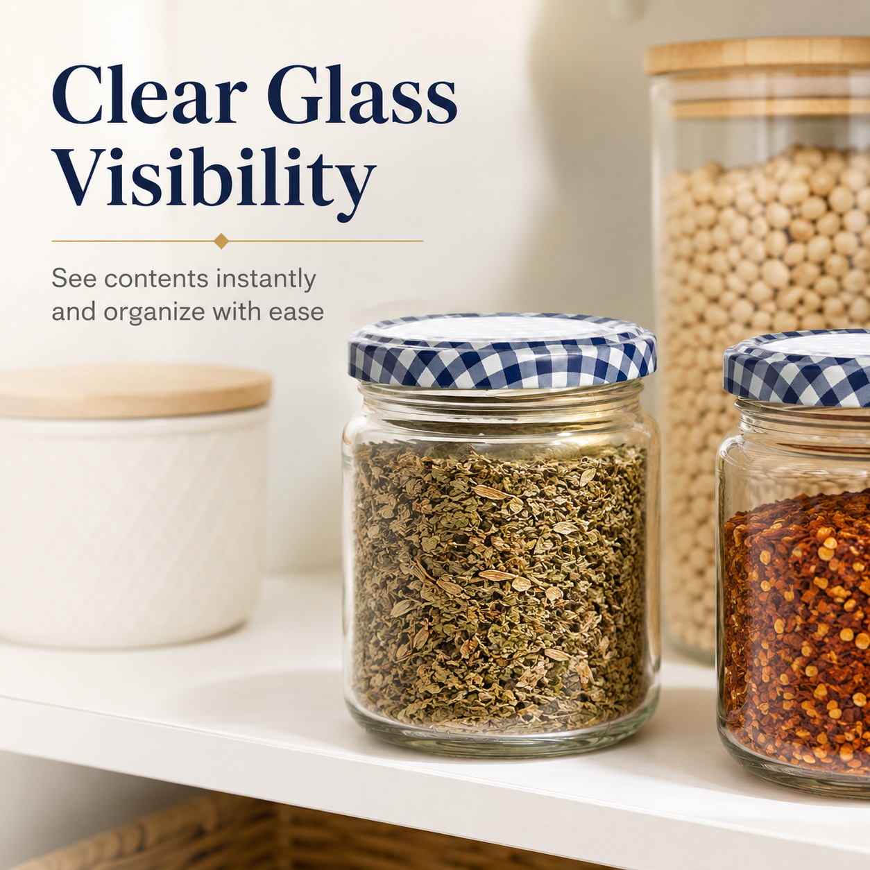 Kilner Premium 228 ml Round Twist Top Airtight Glass Jar for Kitchen Storage, Pickle, Jams, Chutnerys, Honey, Herbs, Spices