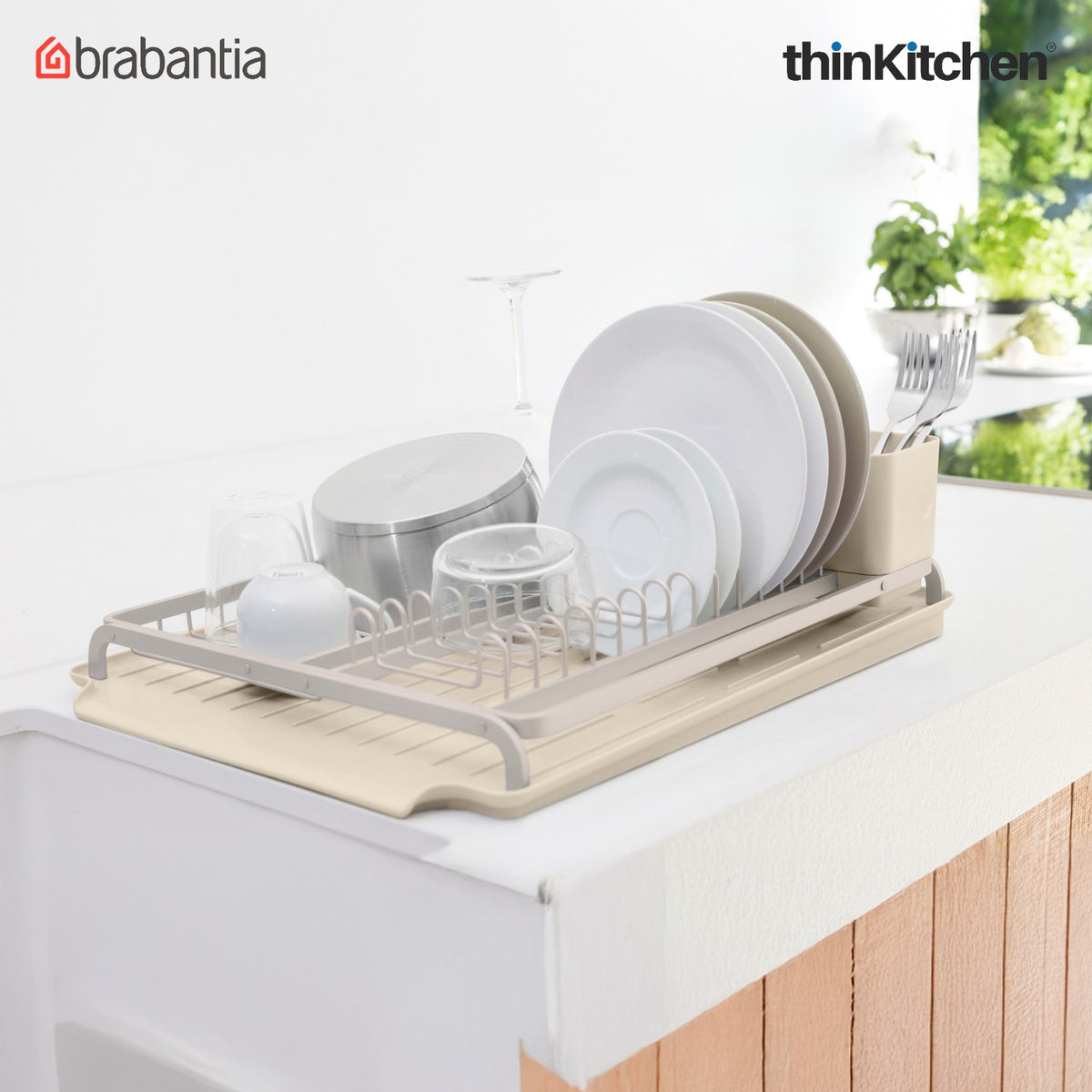Brabantia Sinkside Dish Drying Rack - Soft Beige - 10