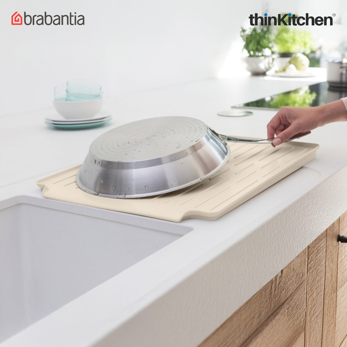 Brabantia Sinkside Dish Drying Rack - Soft Beige