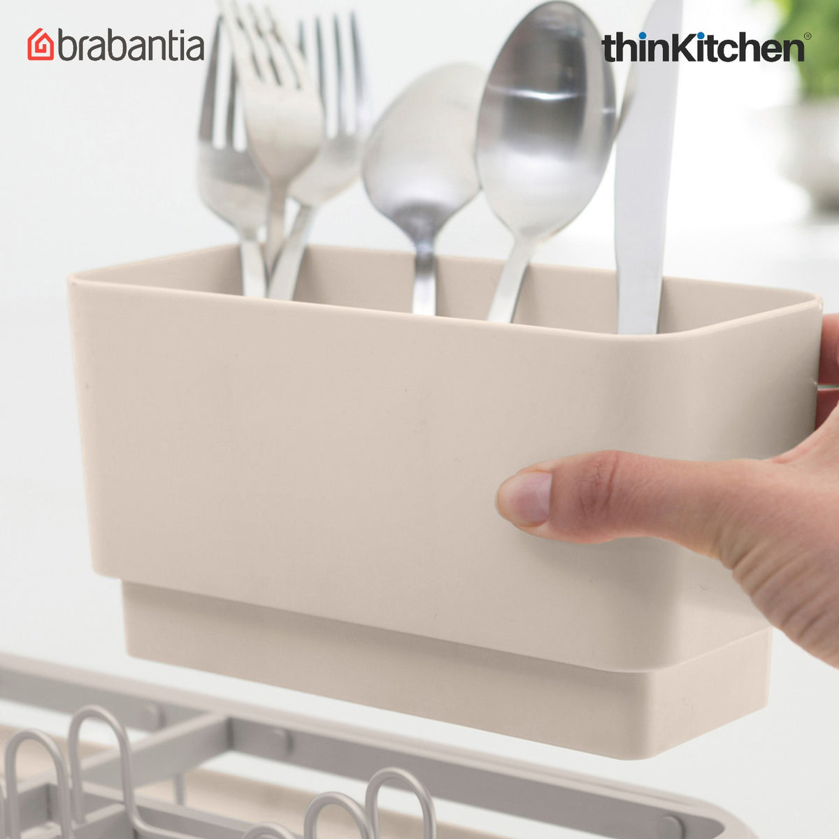 Brabantia Sinkside Dish Drying Rack - Soft Beige - 8