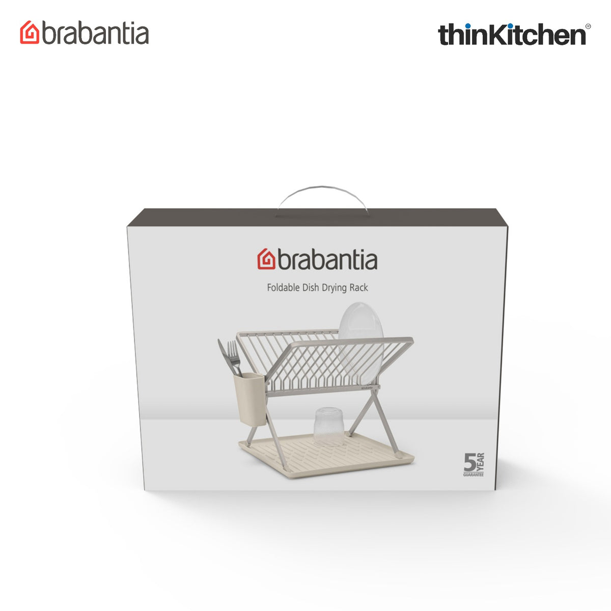 Brabantia Sinkside Foldable Dish Drying Rack - Soft Beige - 4