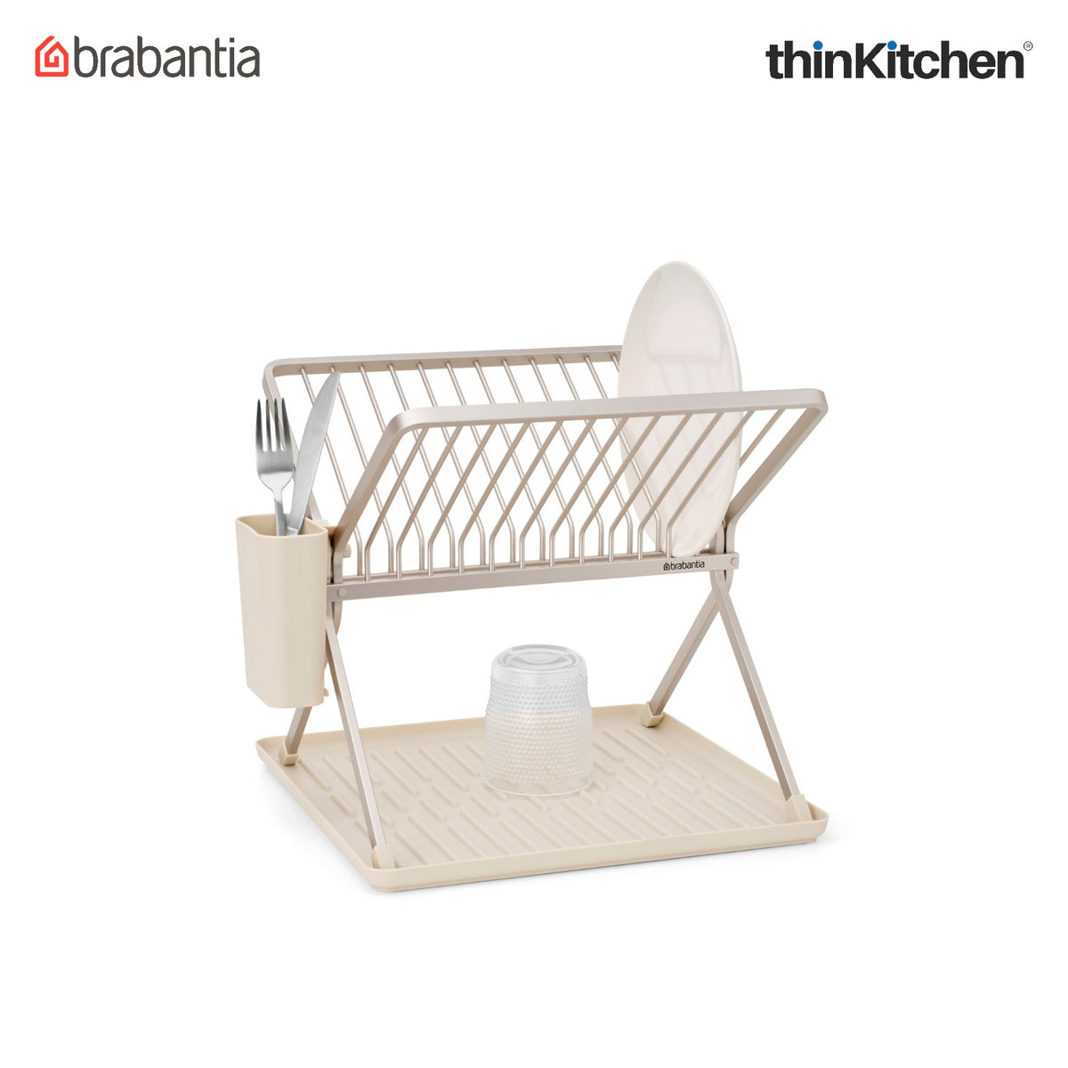 Brabantia Sinkside Foldable Dish Drying Rack - Soft Beige