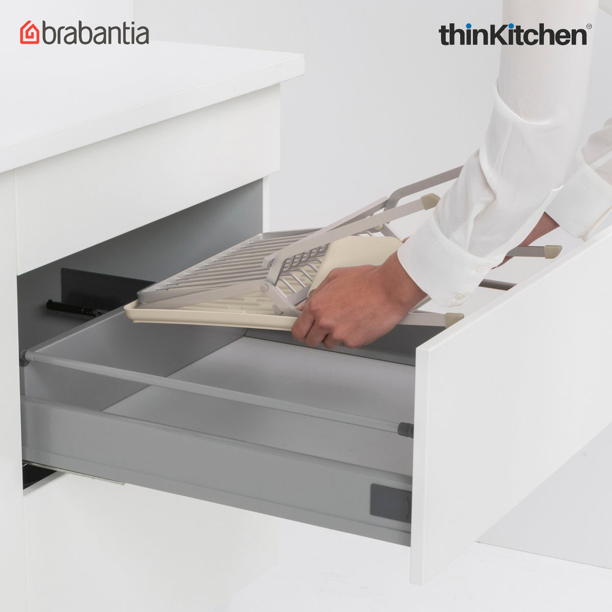 Brabantia Sinkside Foldable Dish Drying Rack - Soft Beige - 8