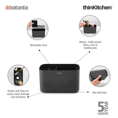 Brabantia Renew Bathroom Caddy Dark Grey
