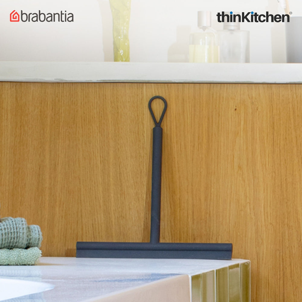 Brabantia Renew Shower Squeegee With Door Hook - Dark Grey