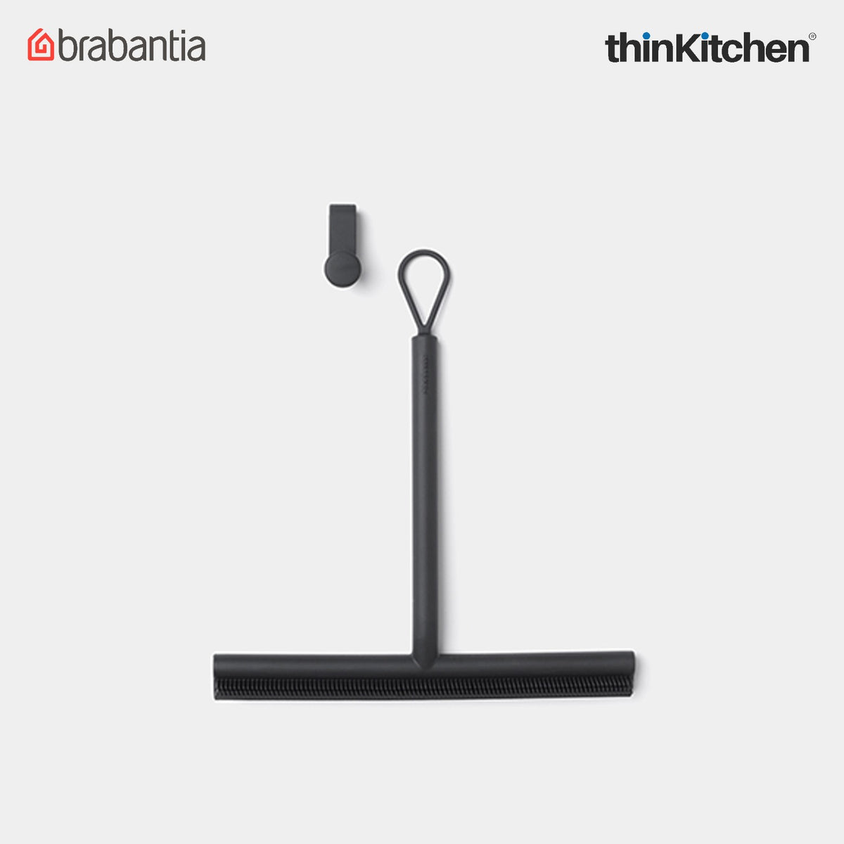 Brabantia Renew Shower Squeegee With Door Hook - Dark Grey