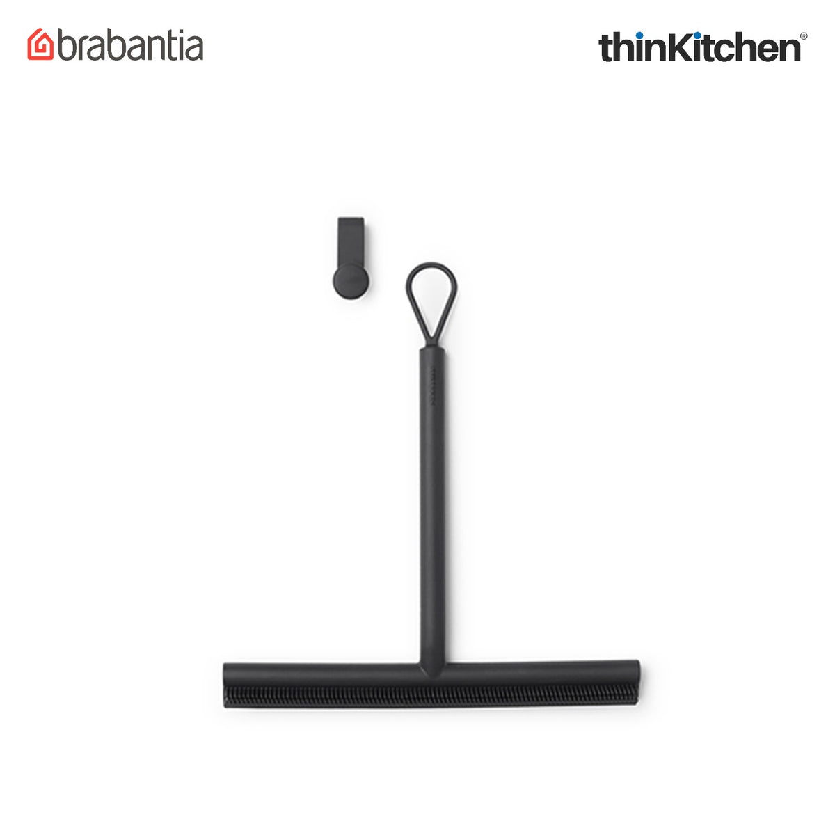 Brabantia Renew Shower Squeegee With Door Hook - Dark Grey
