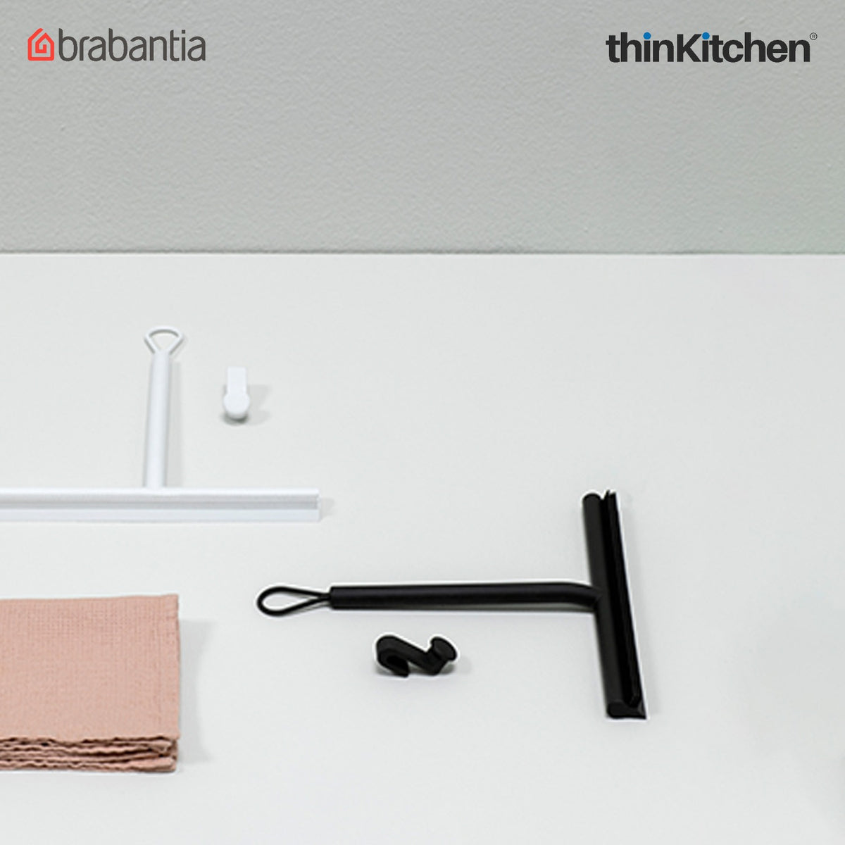 Brabantia Renew Shower Squeegee With Door Hook - Dark Grey