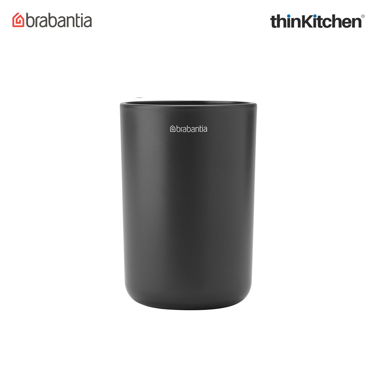 Brabantia Renew Toothbrush Holder, With Insert - Dark Grey
