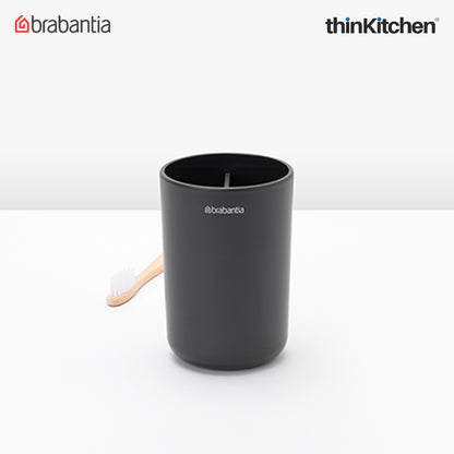 Brabantia Renew Toothbrush Holder, With Insert - Dark Grey