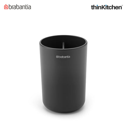 Brabantia Renew Toothbrush Holder, With Insert - Dark Grey
