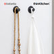 Brabantia Renew Towel Hooks, Set of 2, Dark Grey