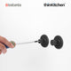 Brabantia Renew Towel Hooks, Set of 2, Dark Grey