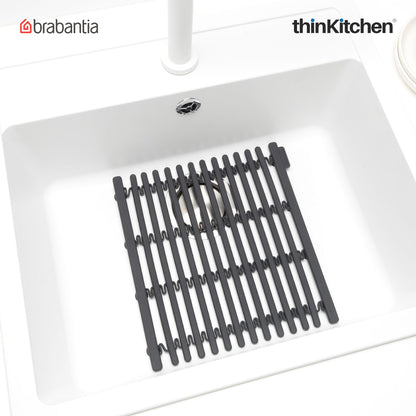 Brabantia Dish Washing + Organising Sink Mat, Dark Grey