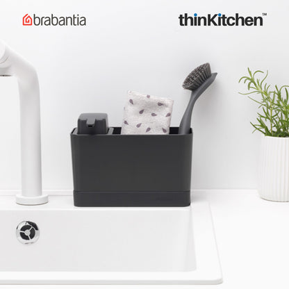 Brabantia Sink Organiser Set Sink Organiser And Soap Dispenser Dark Grey