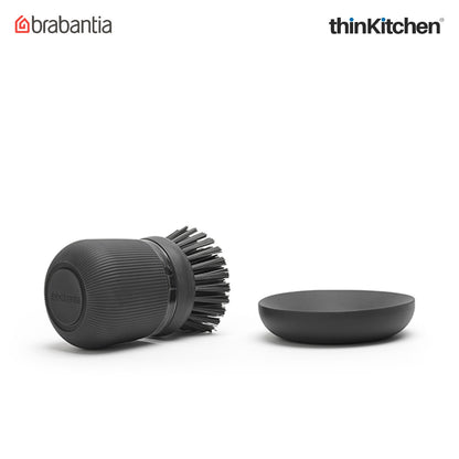 Brabantia Sinkside Soap Dispensing Dish Brush - Dark Grey