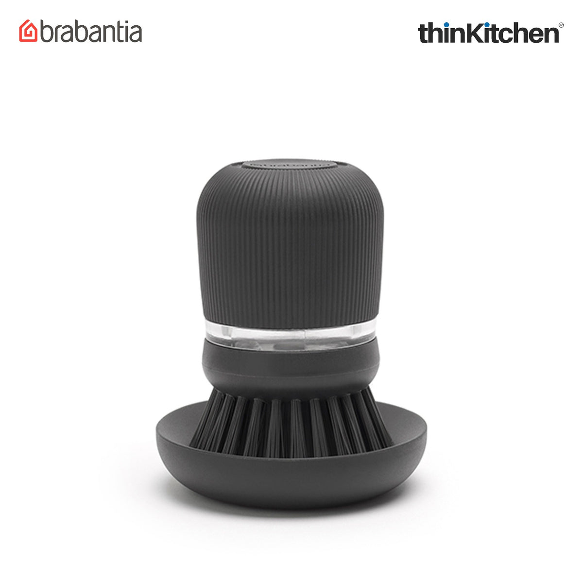 Brabantia Sinkside Soap Dispensing Dish Brush - Dark Grey - 11