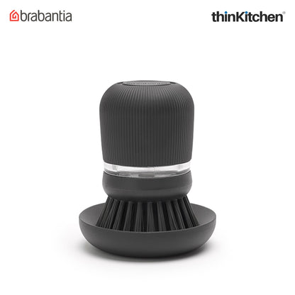 Brabantia Sinkside Soap Dispensing Dish Brush - Dark Grey