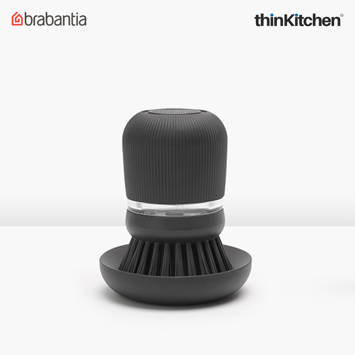 Brabantia Sinkside Soap Dispensing Dish Brush - Dark Grey