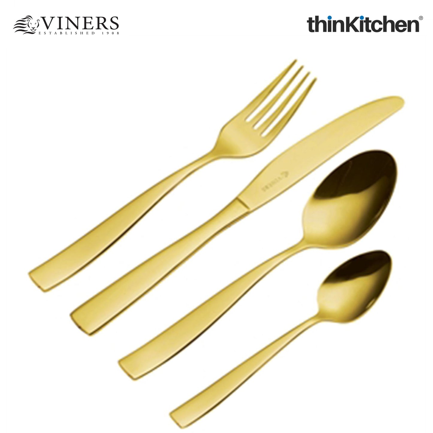 Viners Everyday Purity Gold 18/0 16-Piece Cutlery Set