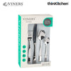 Viners Everyday 18/0 Stainless Steel 24 Piece Cutlery Set | Dishwasher Safe, Rust-Resistant, Elegant Flatware | Crafted in UK