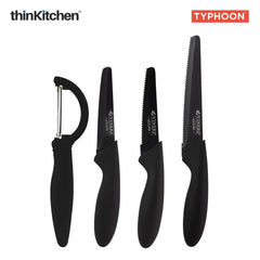 Viners Premium 4-Piece Peel & Prep Knife Set, Sharp Stainless Steel Blades, Paring, Utility & Side Peeler for Cutting, Chopping & Peeling | Crafted in UK