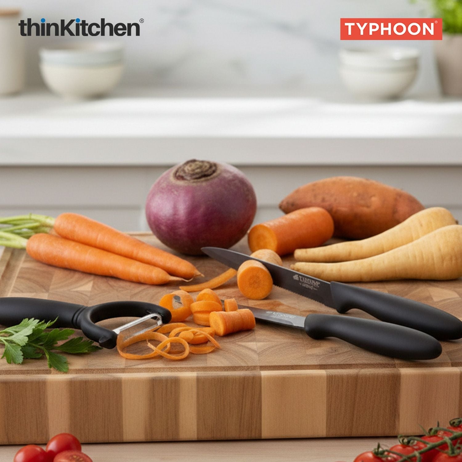 Viners Premium 4-Piece Peel & Prep Knife Set, Sharp Stainless Steel Blades, Paring, Utility & Side Peeler for Cutting, Chopping & Peeling | Crafted in UK - 4