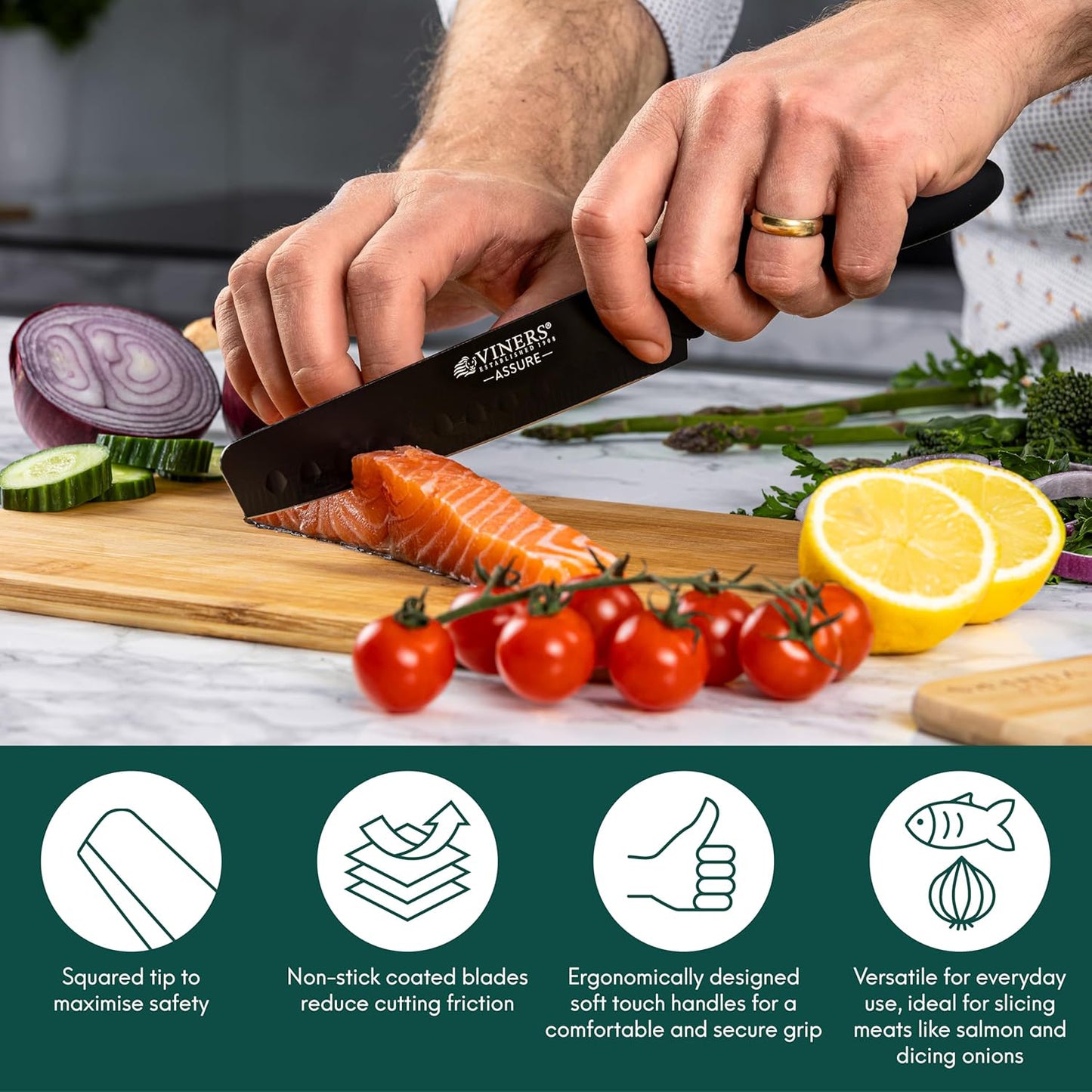 Viners Assure Santoku Knife – 15 cm
