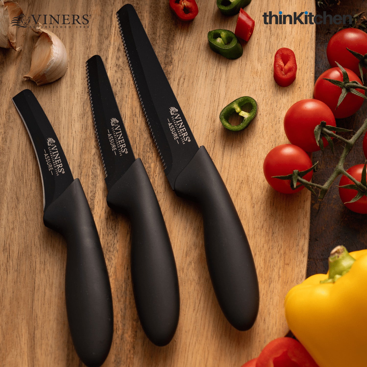 Viners Assure Serrated Fruit & Vegetable Paring Kitchen Knife - 2