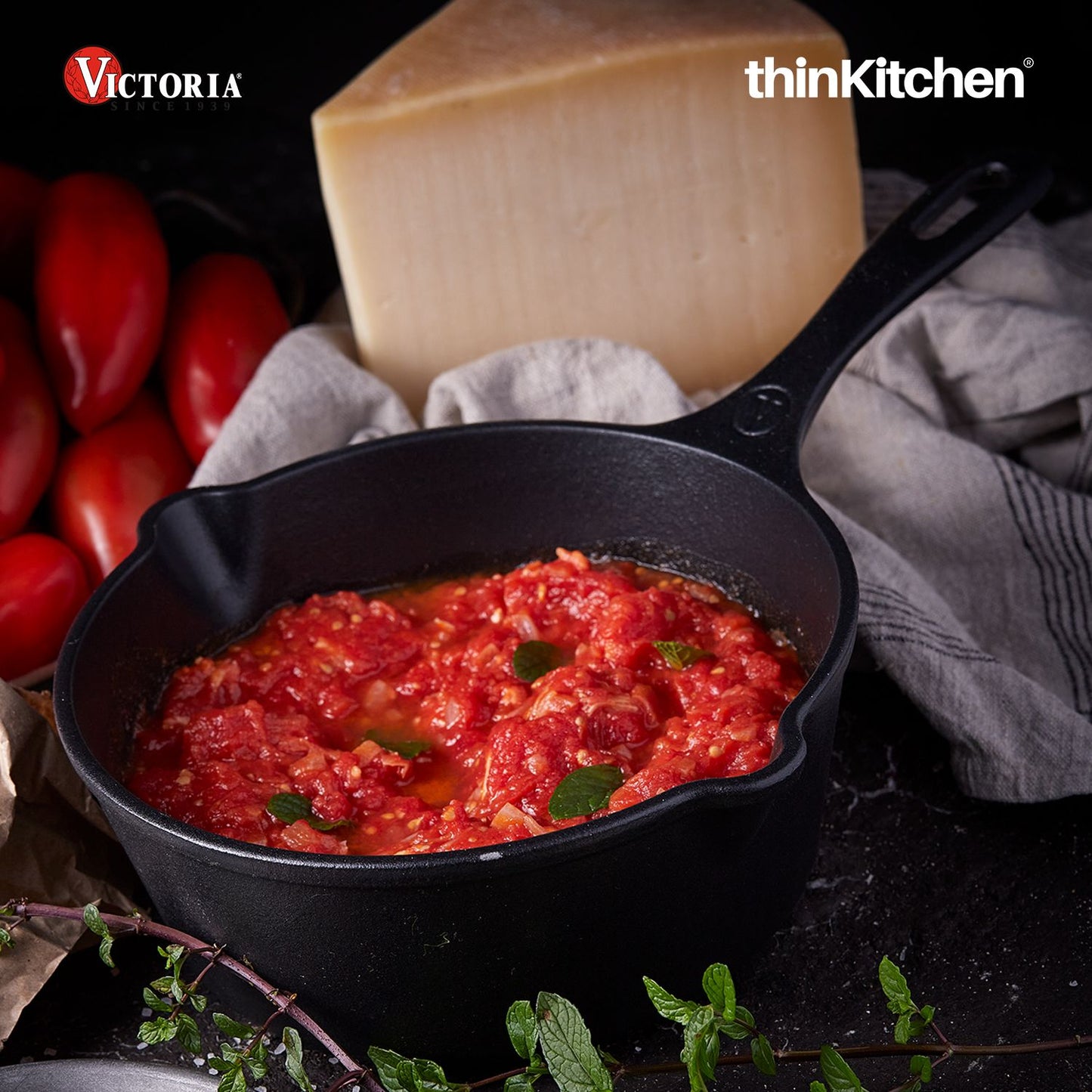 Victoria Cast Iron Saucepan, Cast Iron Melting Pot, Made in Colombia, 0.45QT