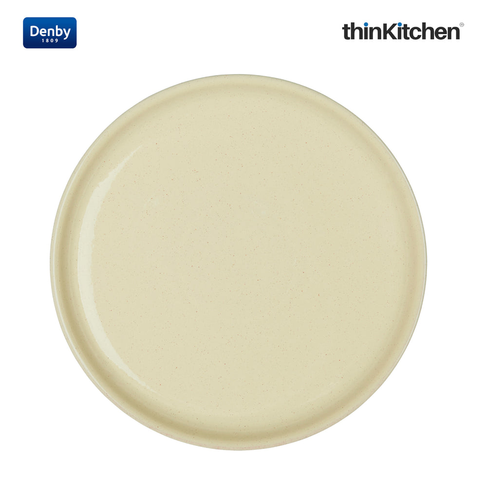 Denby 10.2" Premium Handcrafted Stoneware Coupe Dinner Plate, Heritage Veranda