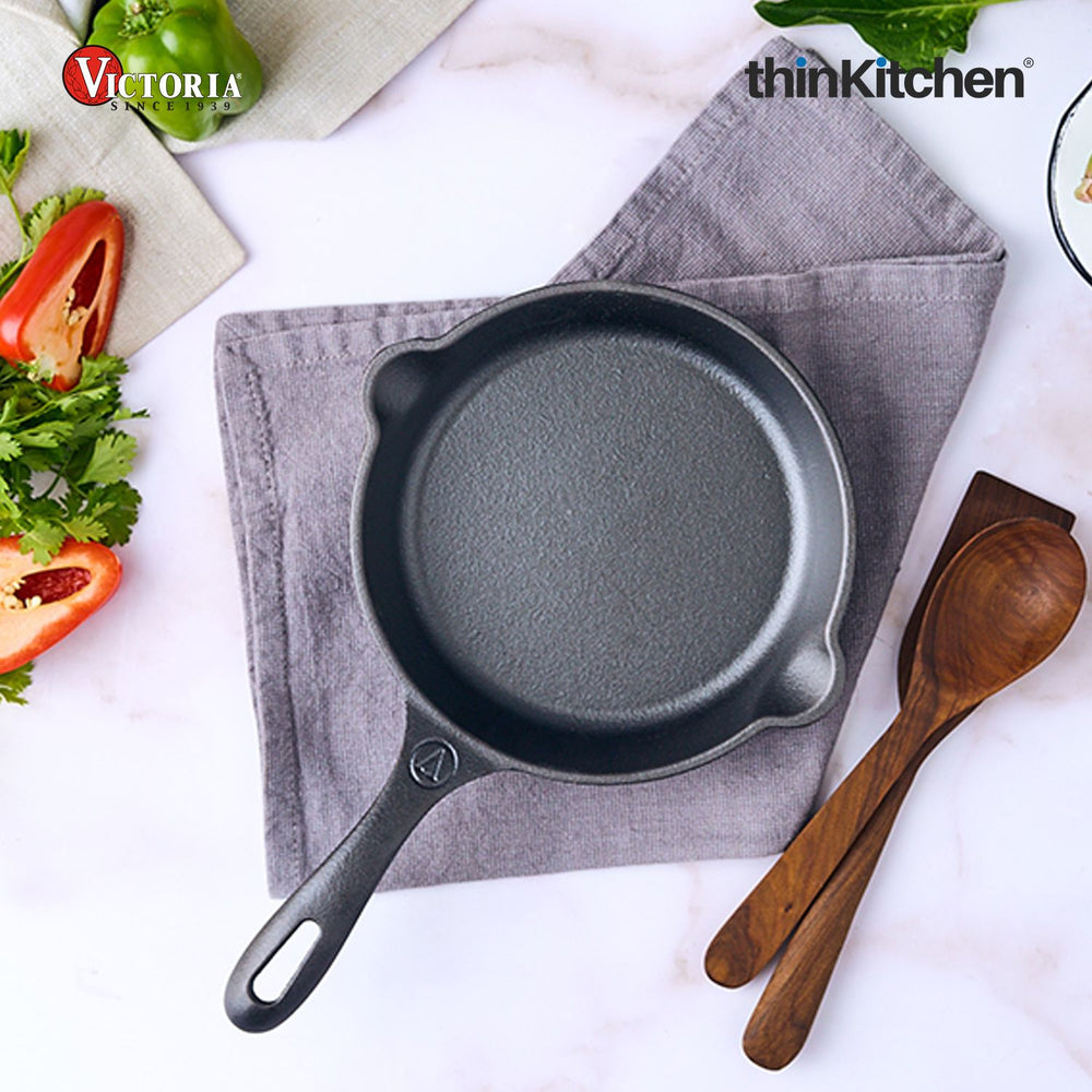 Victoria 6.5" Pre-Seasoned Cast Iron Skillet | Premium Mini Frying Pan For Induction, Gas & Oven