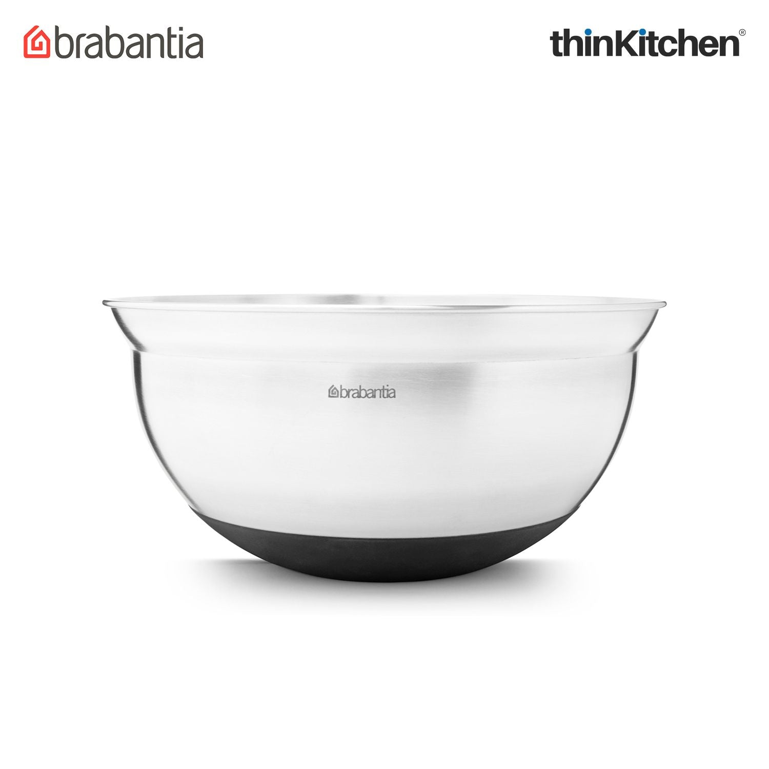 Brabantia Matt Steel Profile Mixing Bowl, 3.0L - 3