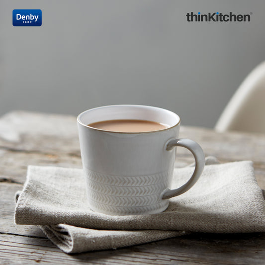 Denby Natural Canvas Textured Large Mug, 400ml